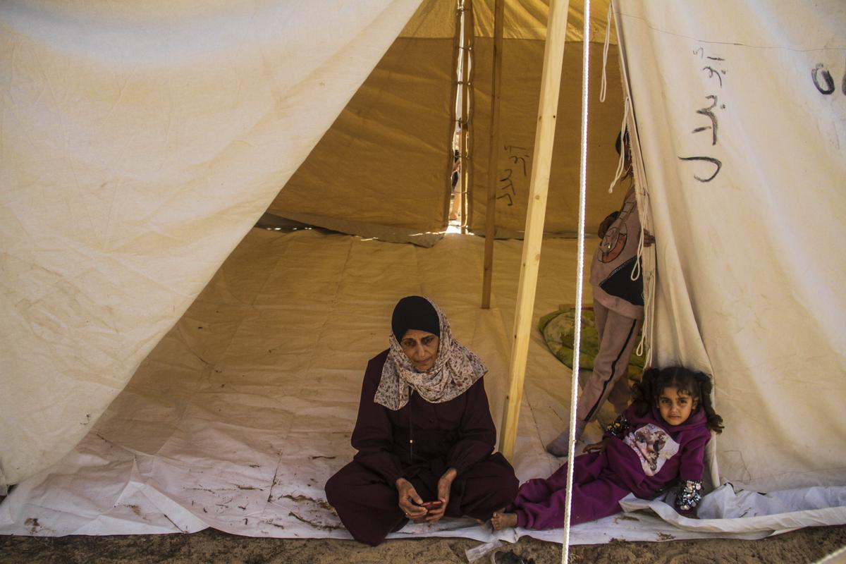 Stadionul „Yarmouk” din Fâșia Gaza, transformat într-un centru de refugiați