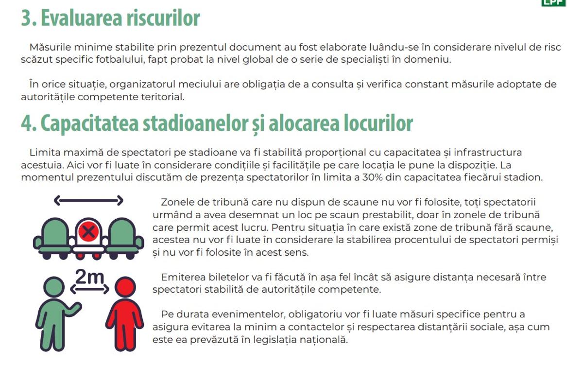 Planul LPF pentru revenirea fanilor la meciurile din Liga 1
