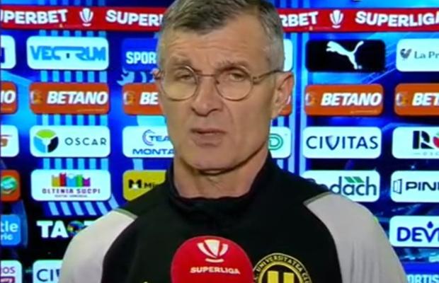 Neluțu Sabău, supărat chiar dacă echipa sa a scăpat neînvinsă în meciul cu CSU Craiova: „A fost o discuție mai bărbătească la pauză. Ei sunt nemulțumiți, eu sunt nemulțumit. Sunt multe cauze”