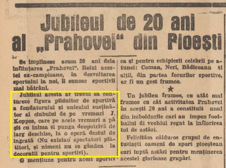 Presa timpului l-a menționat des pe Jakob Koppes