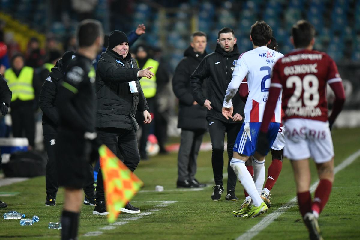 Marius Șumudică, la Oțelul - Rapid/ foto Cristi Preda (GSP)