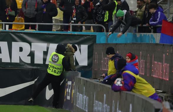 Nu s-a văzut la TV în FCSB - Sepsi 3-0 » Stewardul „l-a azvârlit” peste reclame