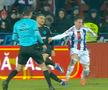 Diego Zivulic, cartonaș roșu în Oțelul - FCSB // FOTO: captură Prima Sport