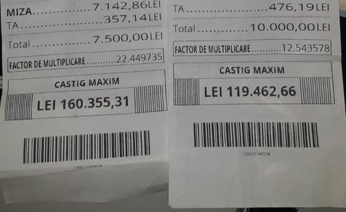Un parior din București a dat lovitura în week-end. A „înverzit” două bilete cu câștiguri totale de aproape 280.000 de lei.