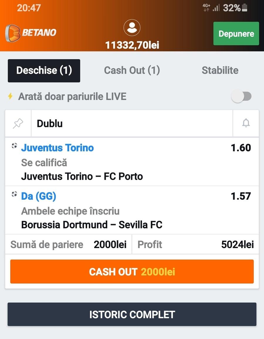 FOTO Mircea Badea a mizat o sumă importantă pe Juventus - Porto și Dortmund - Sevilla! Cum arată biletul prezentatorului