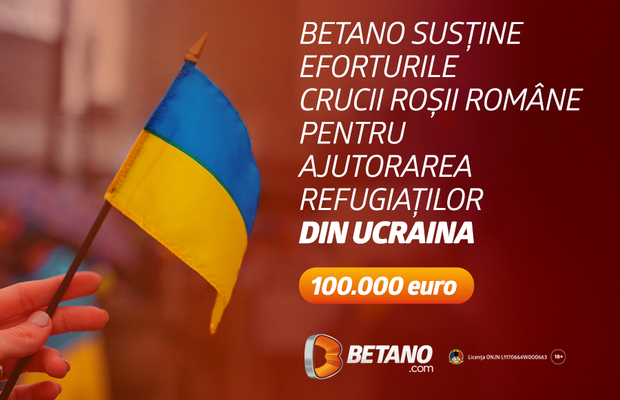 BETANO donează 100.000 de euro către Crucea Roșie Română pentru ajutorarea refugiaților din Ucraina