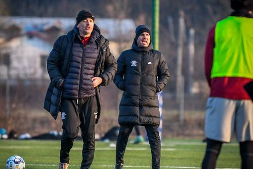 Italianul Roberto Berruero, alături de Adrian Mutu / Sursă foto: Facebook@Rapid1923