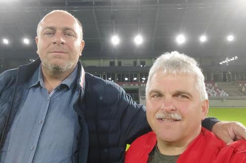David Kertesz, în dreapta, alături de Laszlo Dioszegi / FOTO: Facebook