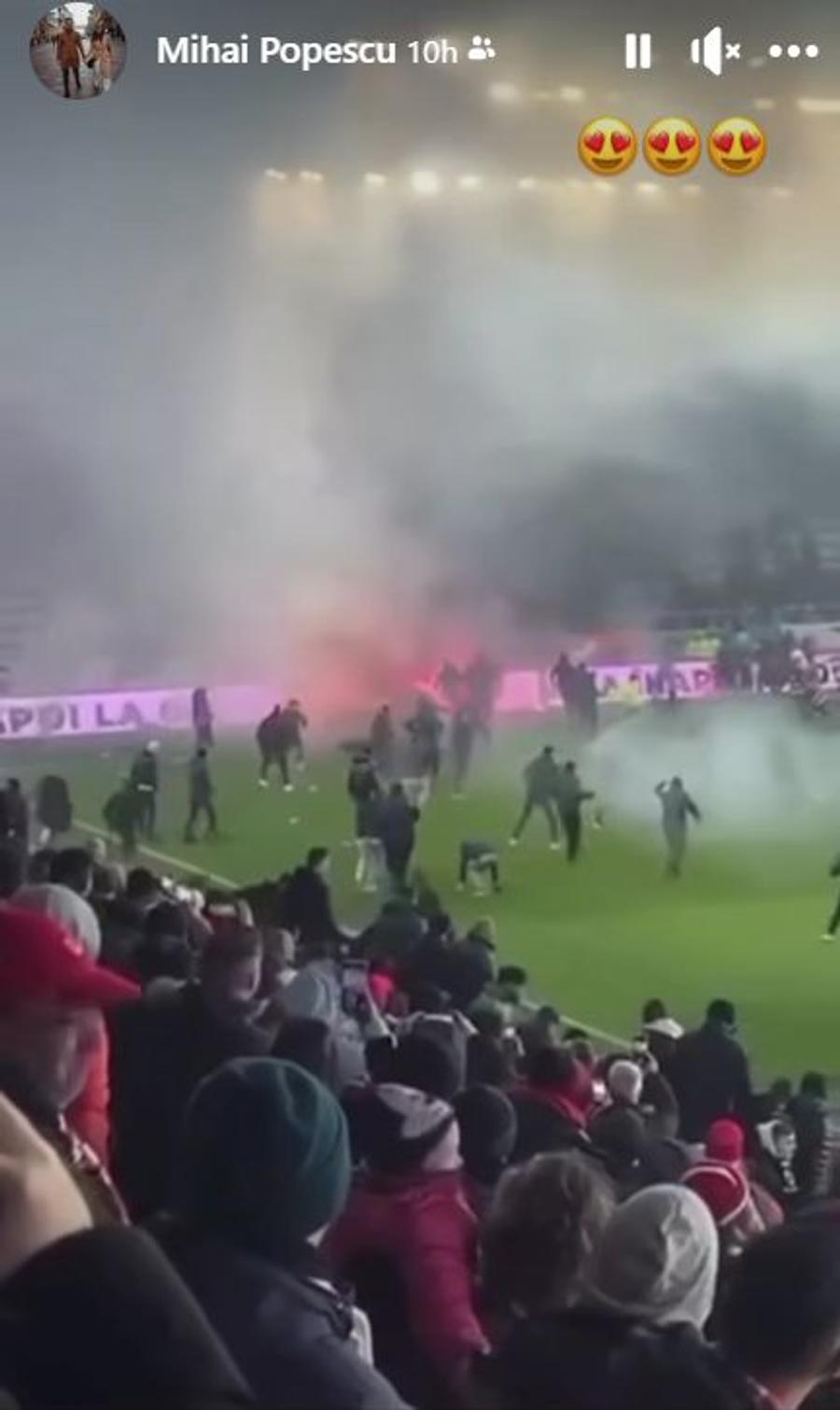 postarea lui Mihai Popescu, foto: Facebook Fundașul campioanei, fascinat de bătaia de la Dinamo - UTA » Postarea care spune totul