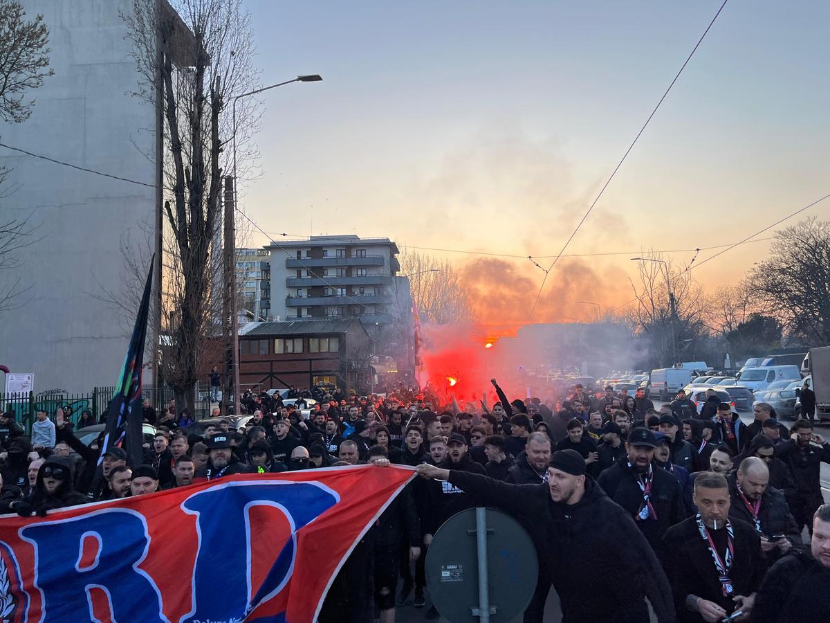 FCSB, cel mai scurt corteo din istorie » Cât a durat drumul organizat către derby-ul cu Rapid