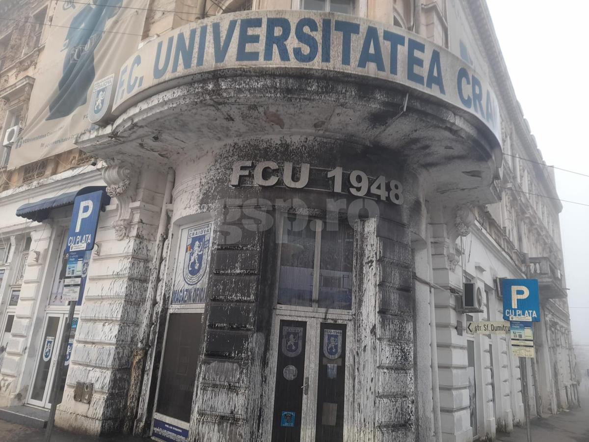 Sediul FCU Craiova, vandalizat de rivali