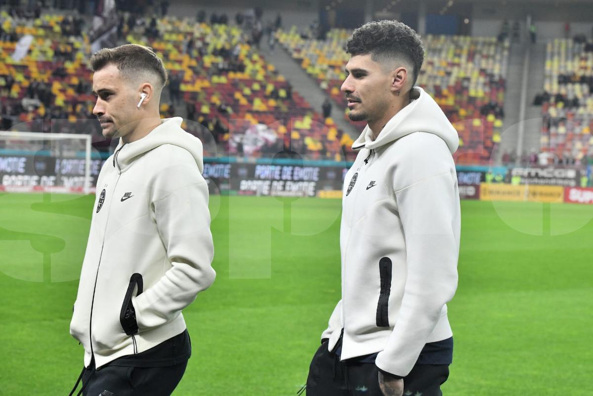 Rapid și FCSB, la încălzire: moment special cu Săpunaru și Chiricheș