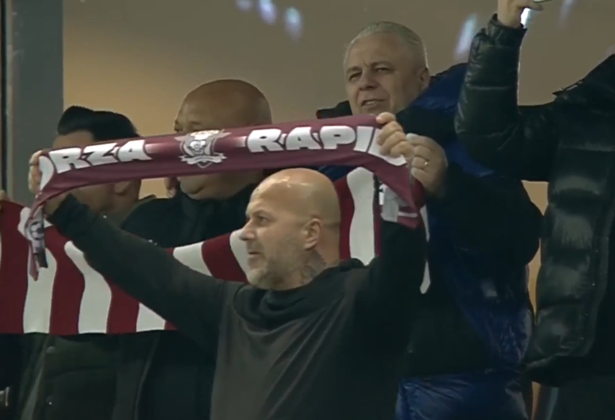 Rapid - FCSB: Șucu și Șumudică, spectacol în tribune
