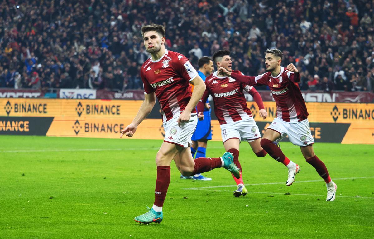 „Hai, mă!” » Imagini FABULOASE cu Dan Șucu și Victor Angelescu înainte de Rapid - FCSB 4-0