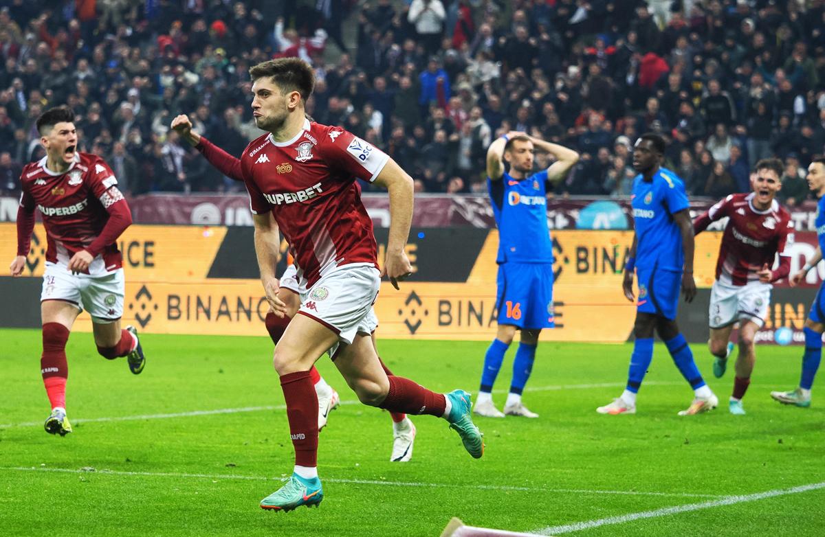 „Hai, mă!” » Imagini FABULOASE cu Dan Șucu și Victor Angelescu înainte de Rapid - FCSB 4-0