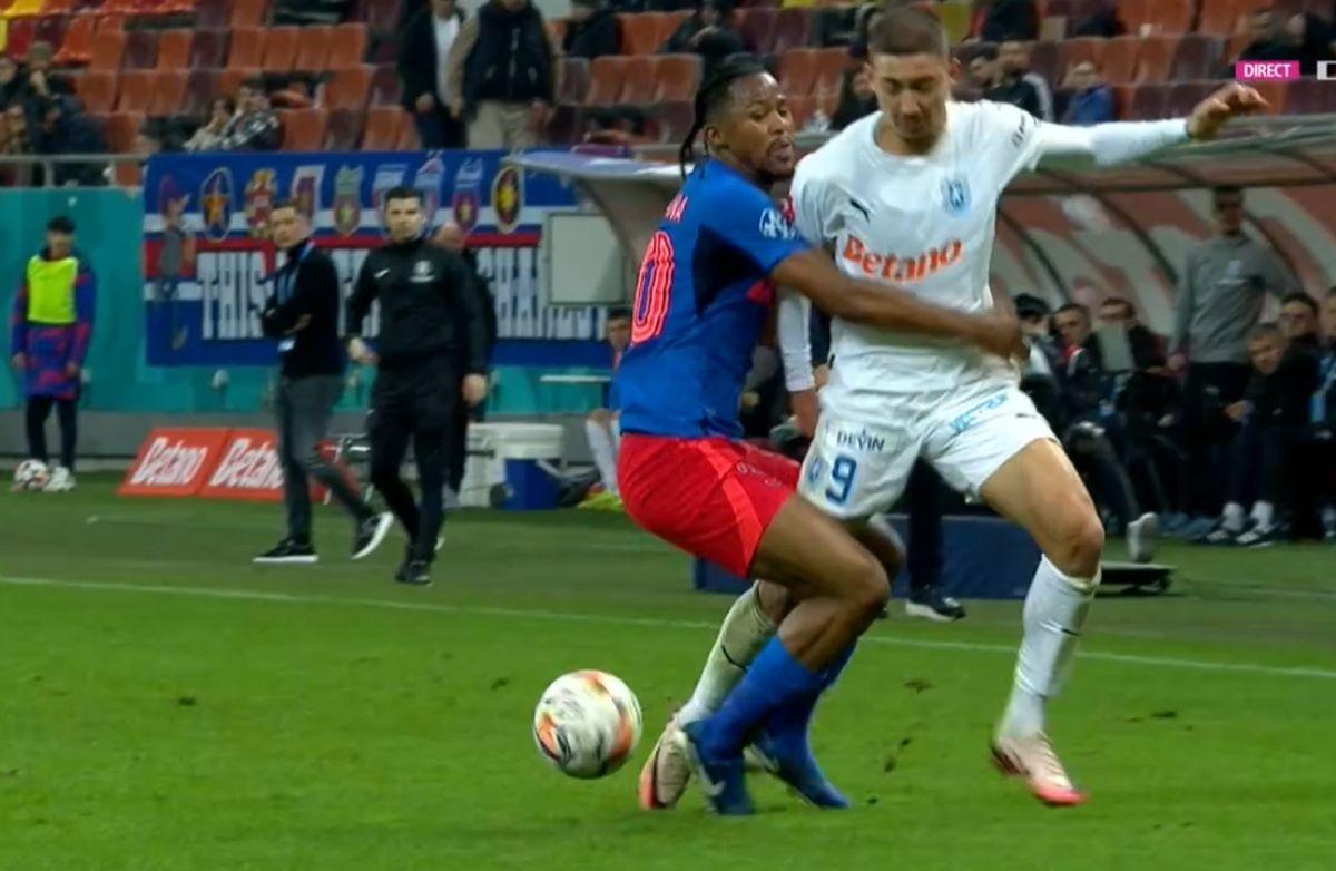 Siyabonga Ngezana, fault asupra lui Safira în FCSB - Universitatea Craiova