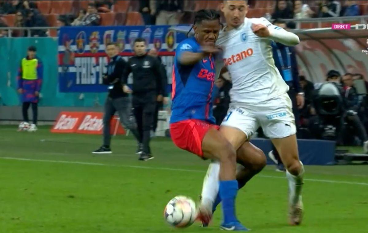 FCSB - Craiova 1-0. Ngezana ar fi trebuit eliminat încă din prima repriză, spre disperarea lui Cârțu » Reacție suburbană a olteanului