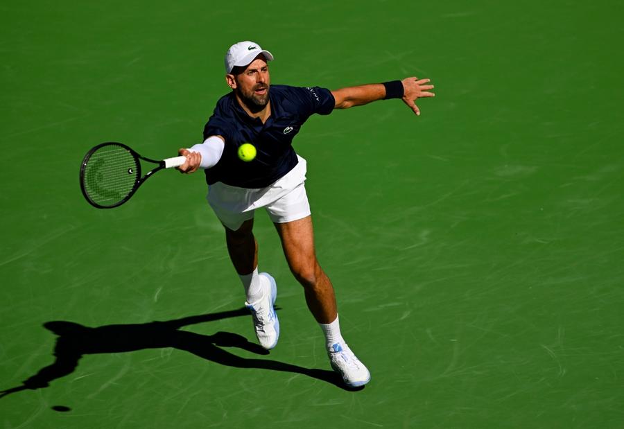 Novak Djokovic în acțiune la Indian Wells FOTO Imago Images De față cu soțul ei, a spus că are un plan haios cu Novak Djokovic