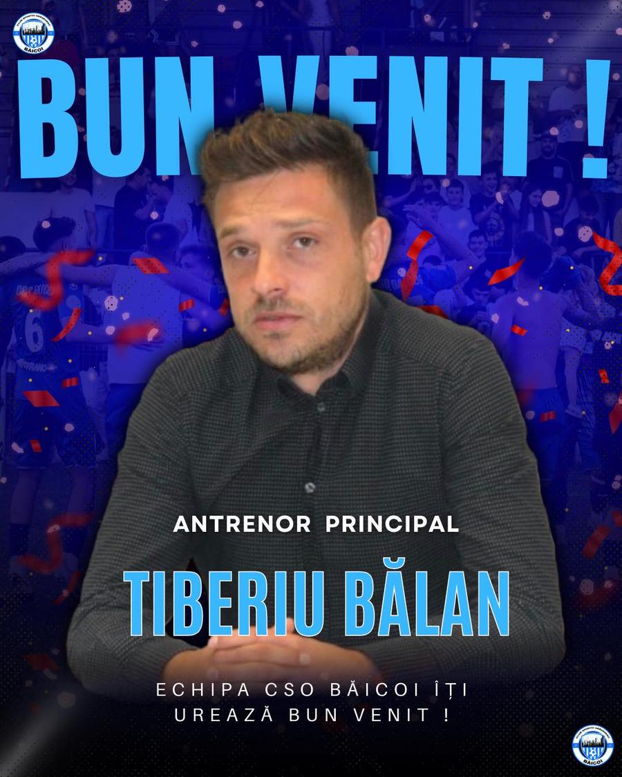 Tiberiu Bălan, prezentat oficial la CSO Băicoi / foto: Facebook CSO Băicoi Tiberiu Bălan, antrenor la o echipă din Liga 3