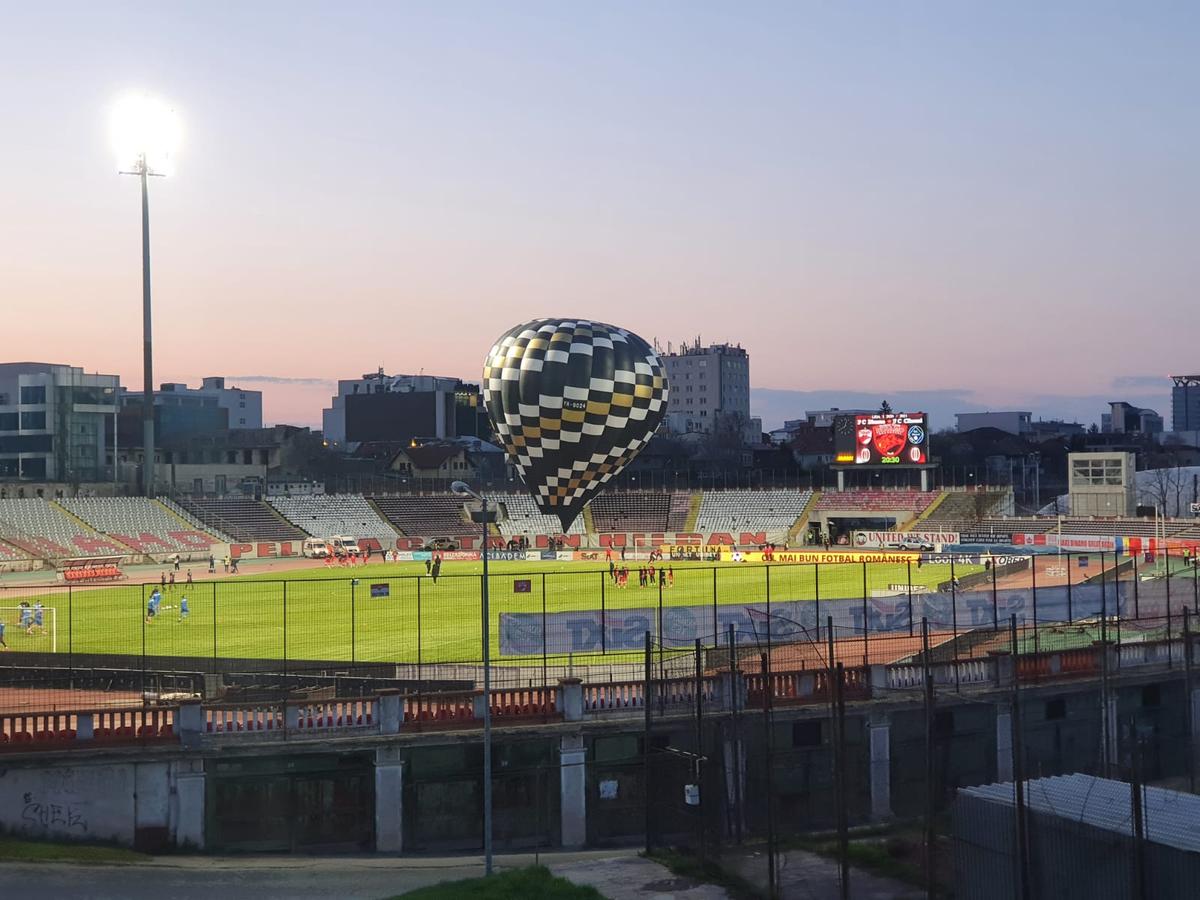 „The Rise”, eveniment Dinamo - Clinceni: Balon cu aer cald în Ștefan cel Mare