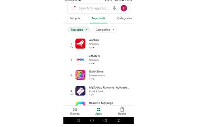 Auchan app, pe primul loc în topul celor mai descărcate aplicații gratuite