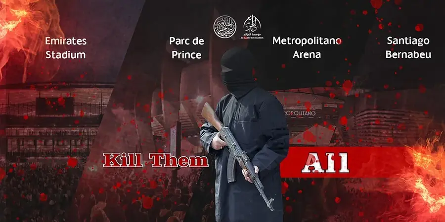 Mesajul de amenințare din partea Statului Islamic Statul Islamic amenință cu atacuri teroriste la toate meciurile din sferturile Champions League