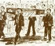 Caricatură cu coșciugul purtat pe străzile Atenei de fanii lui Olympiacos Foto: Sport-fm.gr
