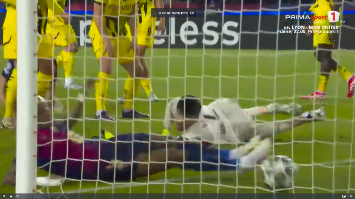 Golul lui Raphina din Barcelona - Borussia Dortmund