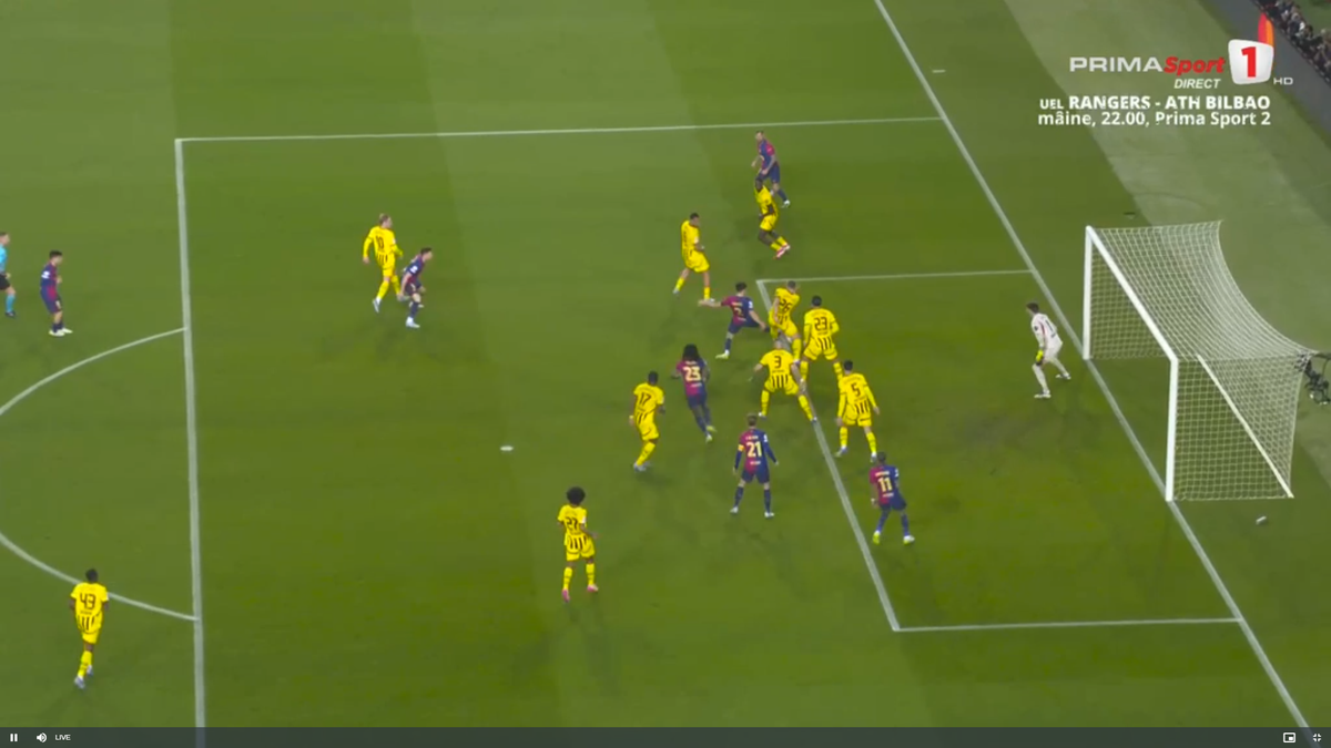 Golul lui Raphina din Barcelona - Borussia Dortmund