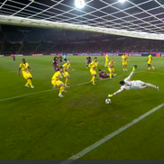 Golul lui Raphina din Barcelona - Borussia Dortmund, foto: captură Prima Sport