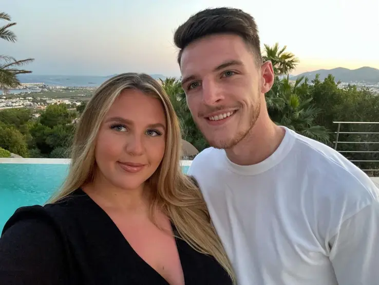 Declan Rice și Lauren Fryer, foto: X