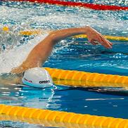 David Popovici în acțiune la Campionatele Naționale de la Otopeni în proba de 50 m liber FOTO Roxana Fleșeru