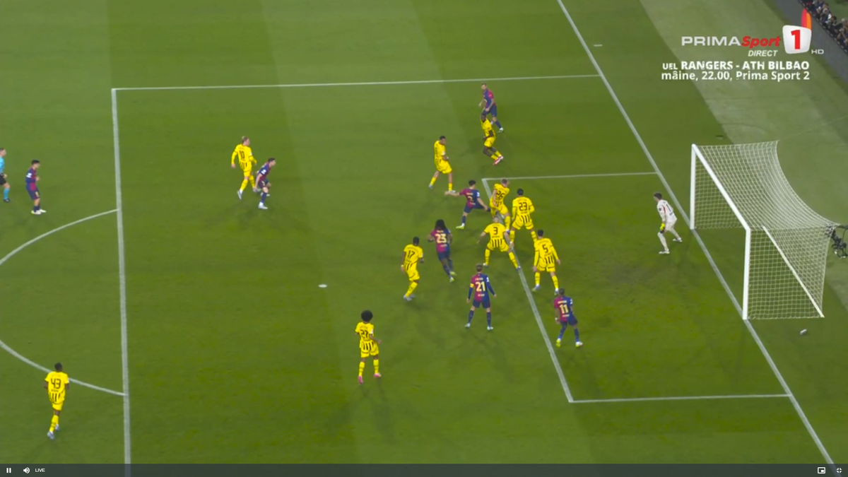 Golul lui Raphina din Barcelona - Borussia Dortmund