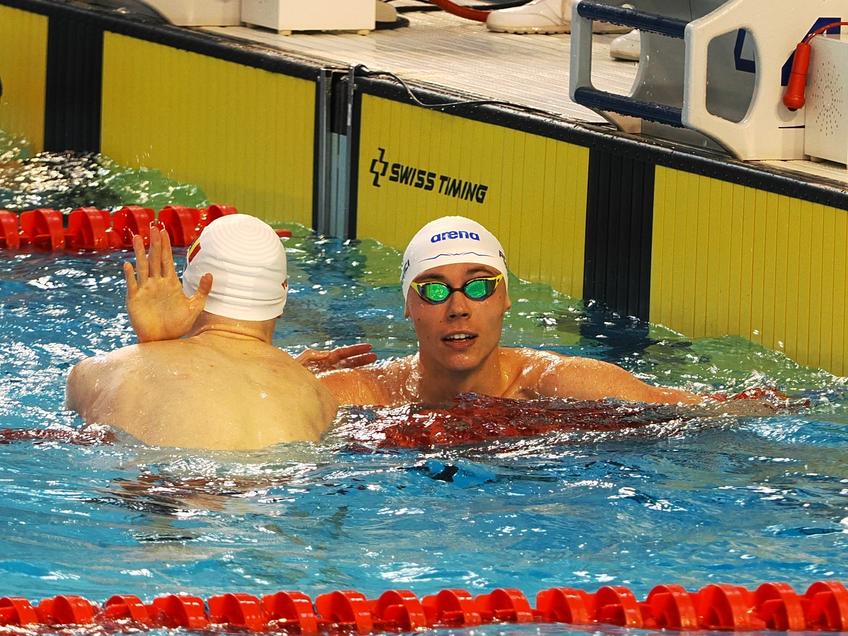 David Popovici alături de Patrick Dinu FOTO Roxana Fleșeru