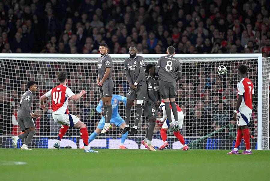 Primul gol al lui Declan Rice în Arsenal - Real Madrid/ foto: Guliver/GettyImages Regretul lui Rice după „dubla” magică: „Nu am fost destul de norocos ca să primesc un mesaj și de la el!”