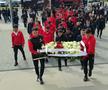 Delegația lui Dinamo, la sicriul lui Mircea Lucescu/ foto Cristi Preda (GSP)