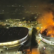 Incendiu la arena olimpică din Rio de Janeiro // capturi foto: X