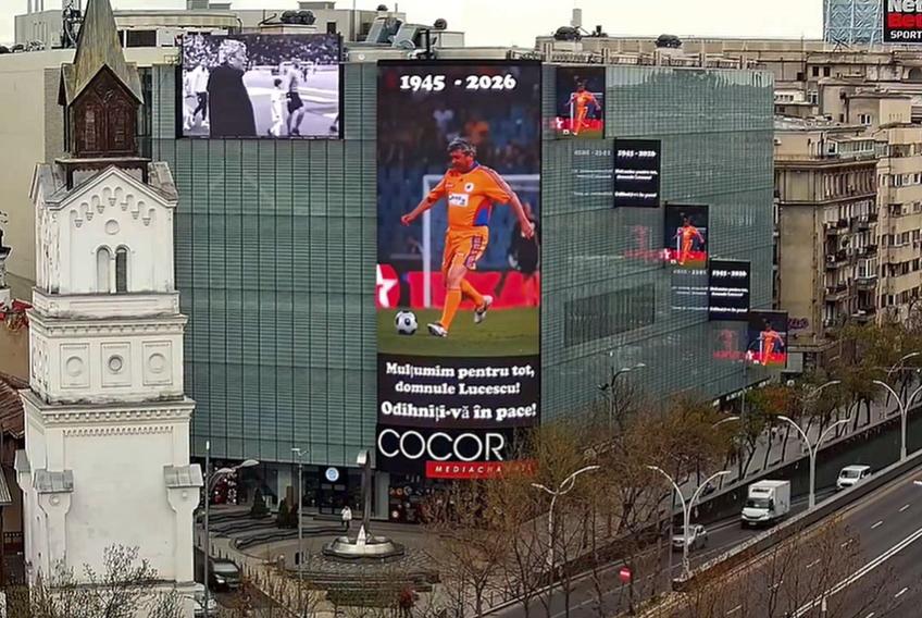 Mircea Lucescu, omagiat în centrul Bucureștiului