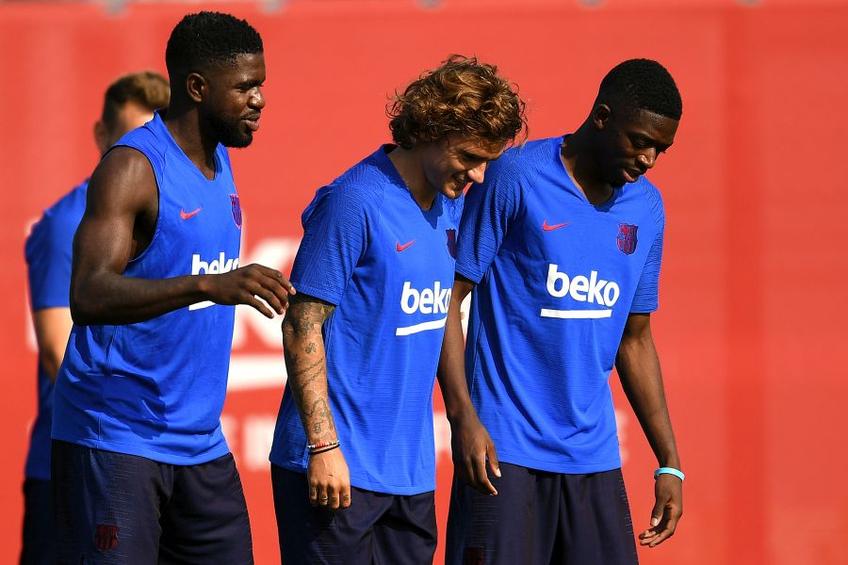 Samuel Umtiti (stânga) s-a accidentat la antrenamentul Barcelonei // sursă foto: Guliver/gettyimages