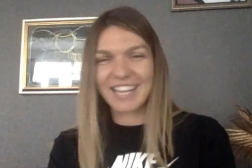 Simona Halep în cadrul discuției cu Boris Becker // sursă foto: Captură @ Eurosport.ro
