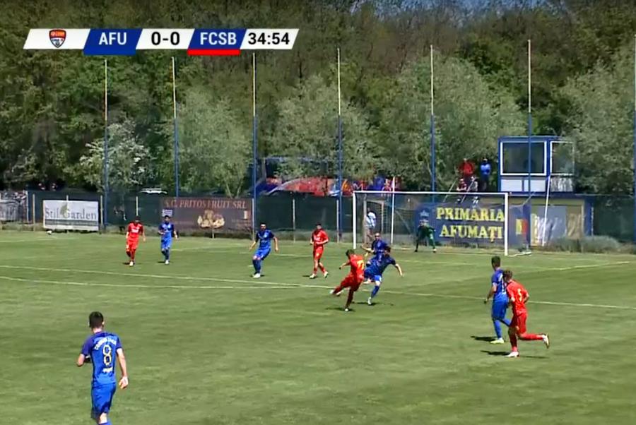 Captură TV Telekom Sport CS Afumați - FCSB 2 0-1. „Satelitul” lui Becali, victorie în turul „barajului”! Se conturează șocul cu CSA Steaua