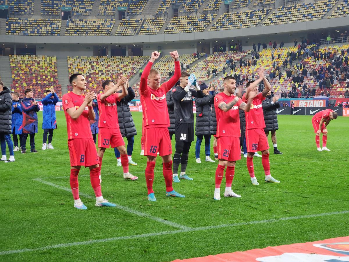 Bucurie FCSB după victoria cu Sepsi, 3-1