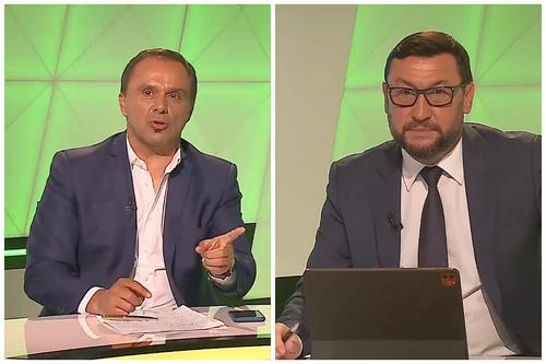 Basarab Panduru și Viorel Moldovan (în dreapta) la Orange Sport