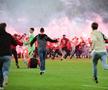 Slavia Praga - Saprta Praga, meciul de titlu, întrerupt de fanii oaspeților / foto: Imago