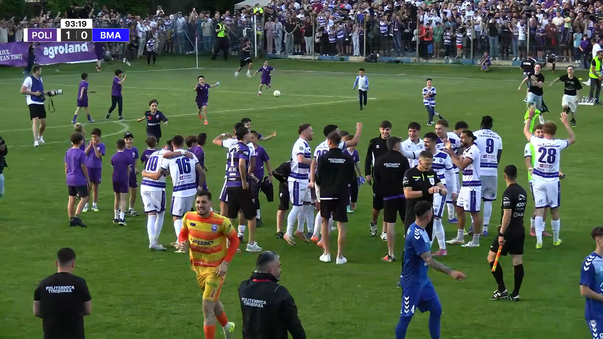 Sărbătoare la Timișoara! Politehnica a revenit în Liga 2 după 3 ani » Care e a doua echipă promovată matematic