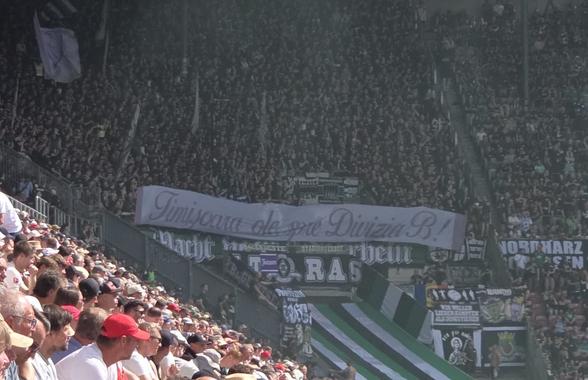 Fanii din Bundesliga, mesaj special pentru Politehnica Timișoara în ziua în care a promovat în Liga 2