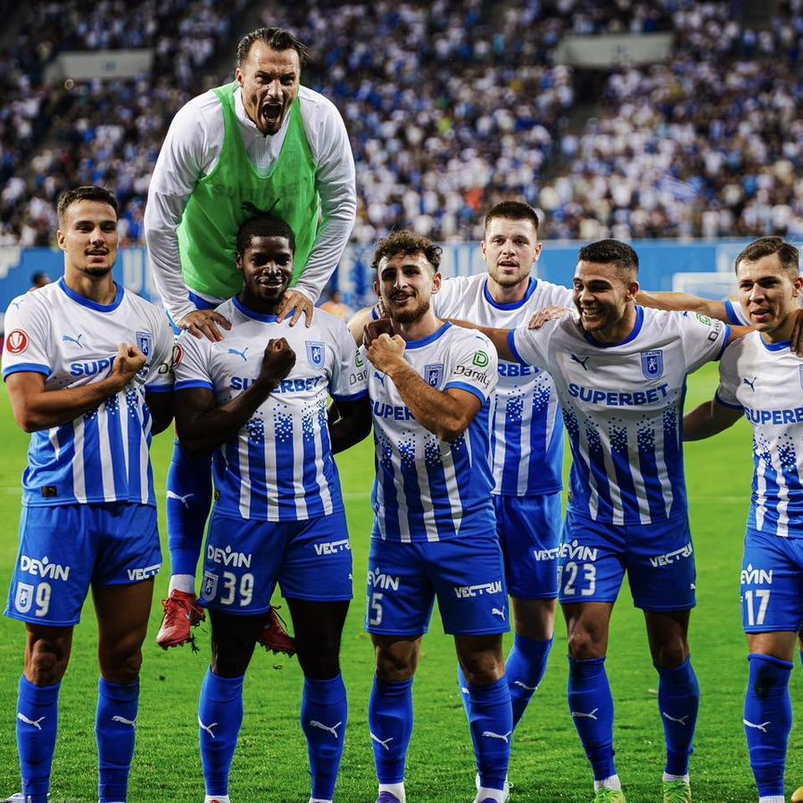 Fotbaliștii Universității Craiova // Foto: Universitatea Craiova Facebook Assad Al-Hamlawi și Steven Nsimba pot fi cei mai slabi golgheteri ai Craiovei » În anii trecuți, oltenii au avut oameni de gol mult mai eficienți