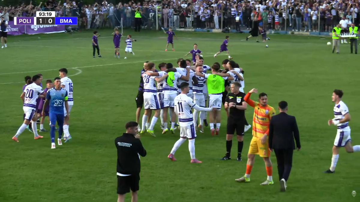 Politehnica Timișoara a promovat în Liga 2 după 3 ani