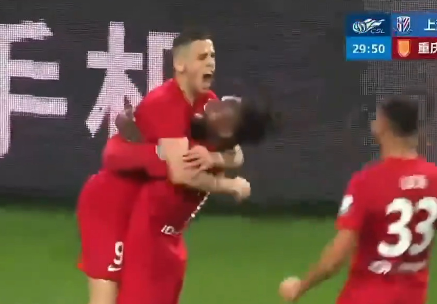 Alexandru Cîmpanu, un nou gol în China / foto: captură X Românul plecat în iarnă din Superligă „rupe plasele” în China