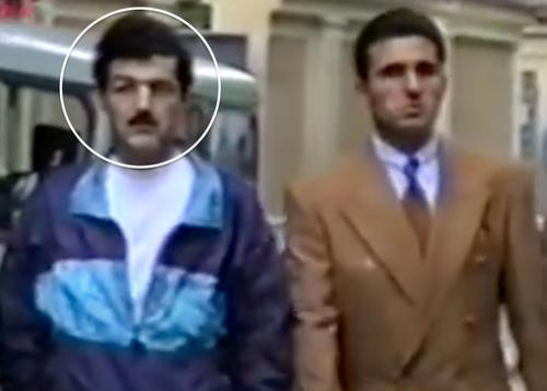 Gigi Becali cu ochiul umflat, alături de Gică Hagi. Sursă foto: YouTube „Replay”